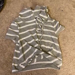 Cropped Short Sleeve Hoodie